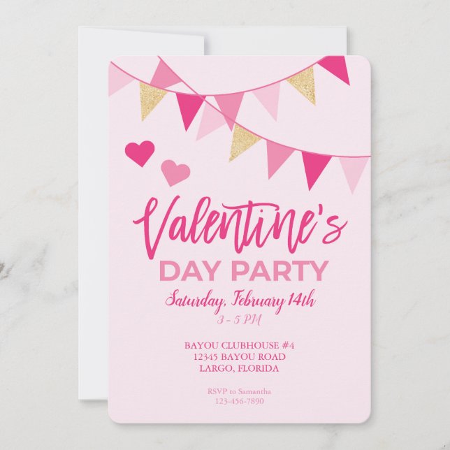Invitation de la Saint Valentin à la fête des bann (Devant)