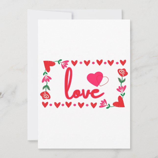 Invitation de la Saint-Valentin Amour (Devant)