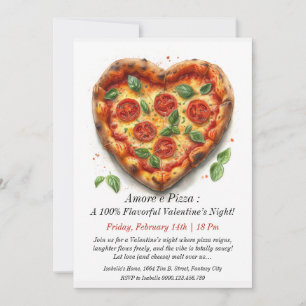 Invitation de la Saint Valentin sur mesure - Pizza