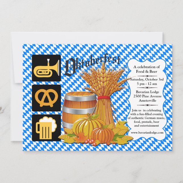Invitation de la saison Oktoberfest (Devant)