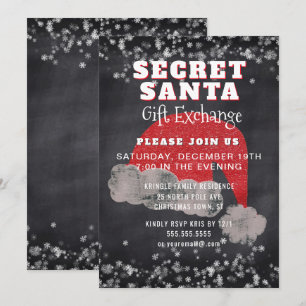 Invitation de la Secret Père Noël Gift Exchange Pa