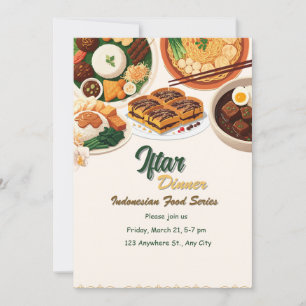 Invitation de la série alimentaire indonésienne