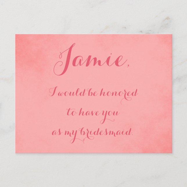 Invitation de la servante de Pink Parchment (Devant)