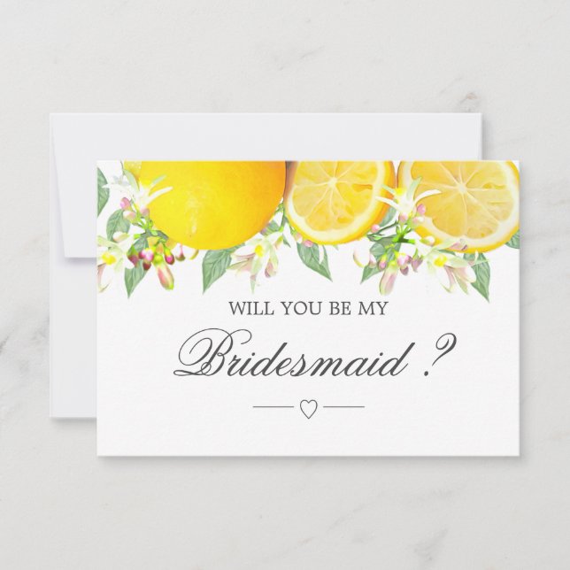 Invitation de la servante d'été Lemon Boho (Devant)