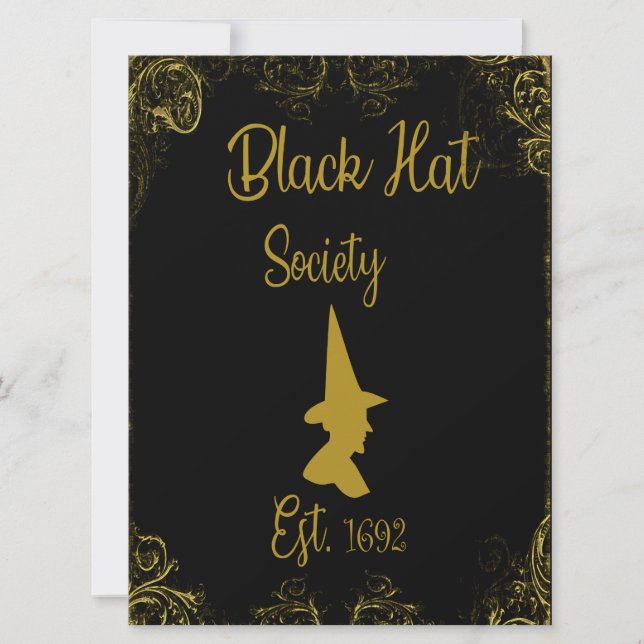 Invitation de la Société Casquette noire des sorci (Devant)