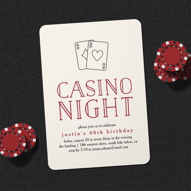 Invitation de la soirée casino moderne (Créateur téléchargé)