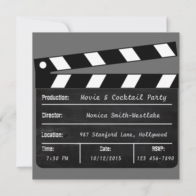 Invitation de la soirée cinéma et cocktail (Devant)