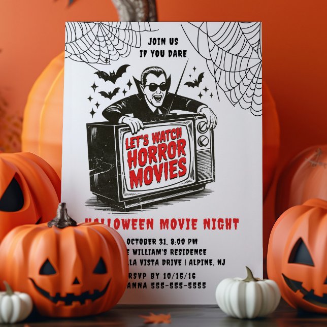 Invitation de la soirée cinéma Halloween (Créateur téléchargé)