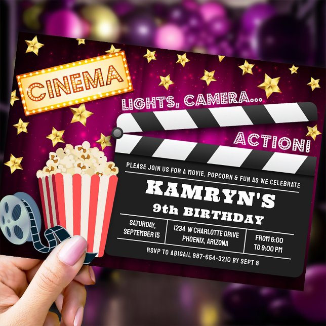 Invitation de la soirée cinéma, Soirée cinéma (Créateur téléchargé)