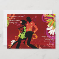 Invitation de la soirée dansante de salsa
