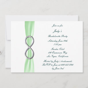 Invitation de la soirée de bachelorette Green Infi