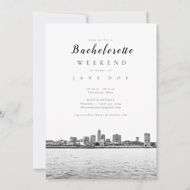 Invitation de la soirée de célibataire de Clevelan (Devant)