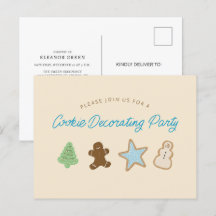 Invitation de la soirée de décoration de cookies
