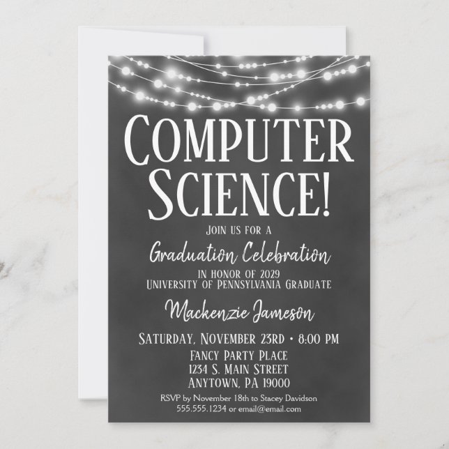 Invitation de la soirée de graduation en informati (Devant)