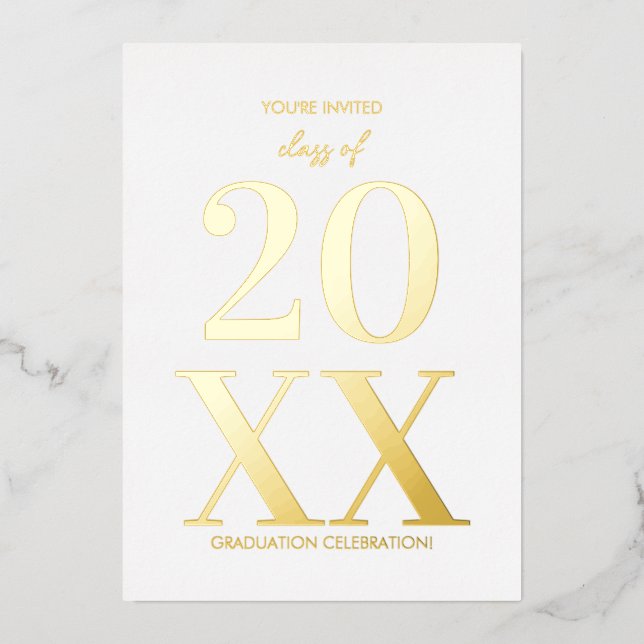 Invitation de la soirée de graduation en typograph (Recto)