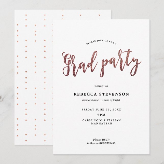 invitation de la soirée de remise de diplômes d'or (Devant / Derrière)