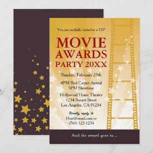 Invitation de la soirée des Prix de cinéma