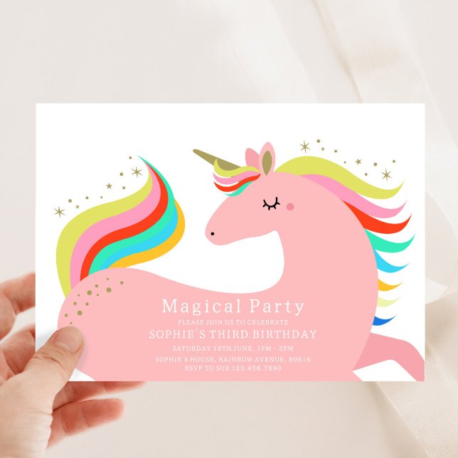 Invitation de la soirée magique Unicorn (Créateur téléchargé)