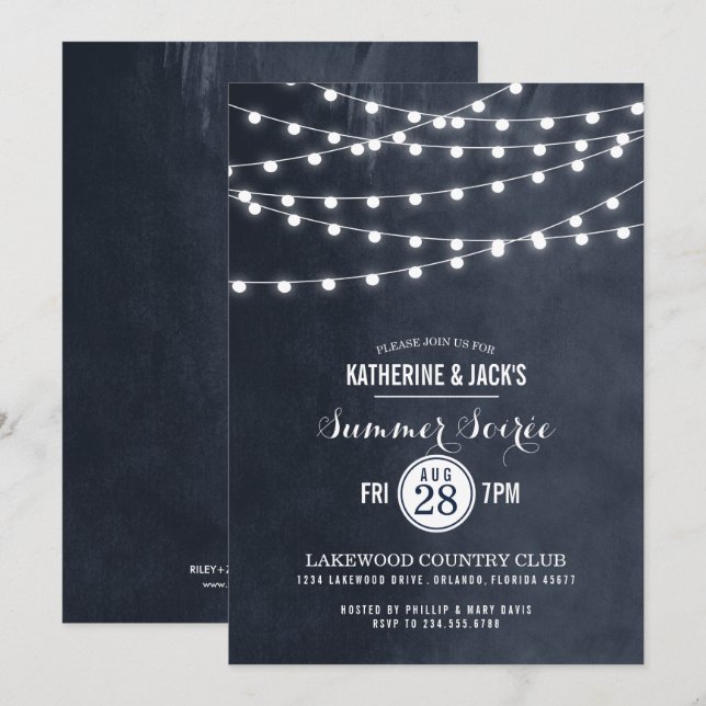Invitation de la Soiree Summer Soiree Party de min (Devant / Derrière)