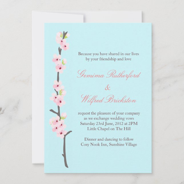 Invitation de la succursale de Cherry Blossom (Ble (Devant)