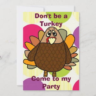 Invitation de la Turquie de Thanksgiving