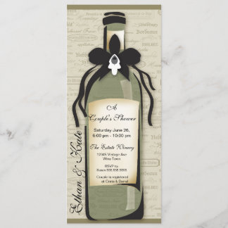 Invitation de la variété de vin et de la bouteille