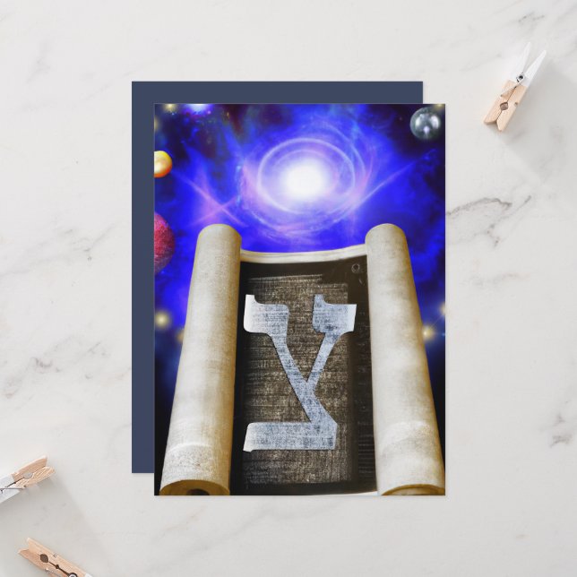 Invitation de l'alphabet hébreu (Devant/Arrière en situation)