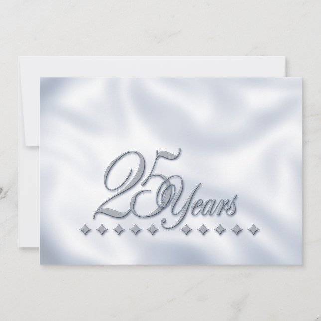 Invitation de l'anniversaire d'argent (Devant)