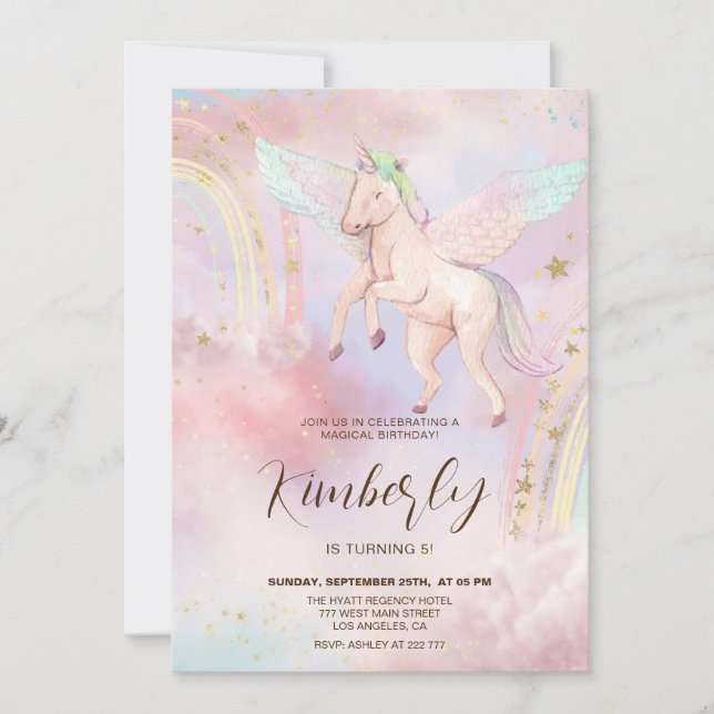 Invitation de l'Anniversaire de enfant de la licor (Devant)