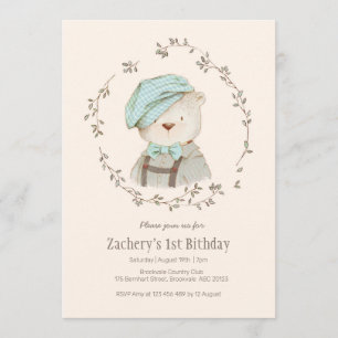 Invitation de l'Anniversaire de enfant de l'ours V