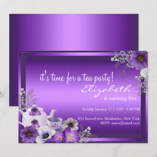 Invitation de l'Anniversaire de enfant du Tea Part