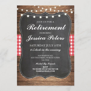 Invitation de l'anniversaire de la retraite Red En
