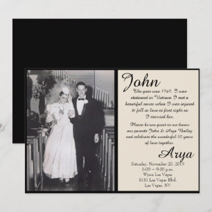 Invitation De L'Anniversaire De L'Amour De 50 Ans 