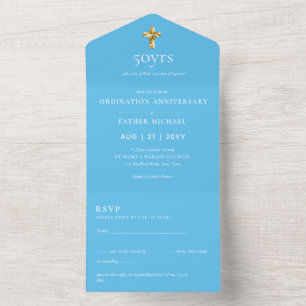 invitation de l'anniversaire de l'ordination 3in1 