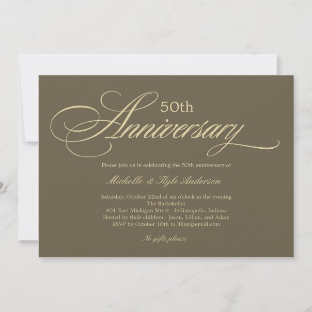 Invitation de l'Anniversaire du Script de Charme - (Devant)