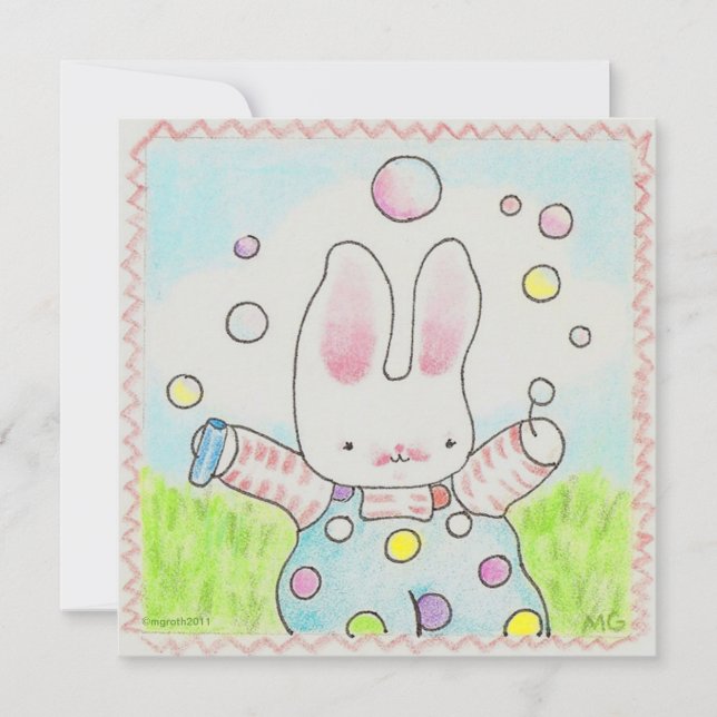 invitation de lapin bulle (Devant)