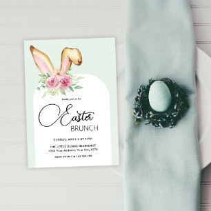 Invitation de lapin de brunch de Pâques