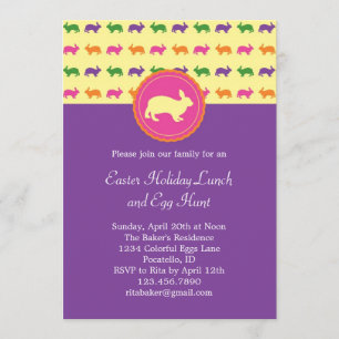 Invitation de lapin de Pâques