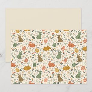 Invitation de lapins de printemps dessinés à la ma