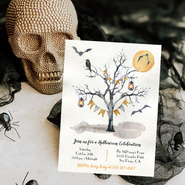 Invitation de l'arbre de fête d'Halloween (Créateur téléchargé)