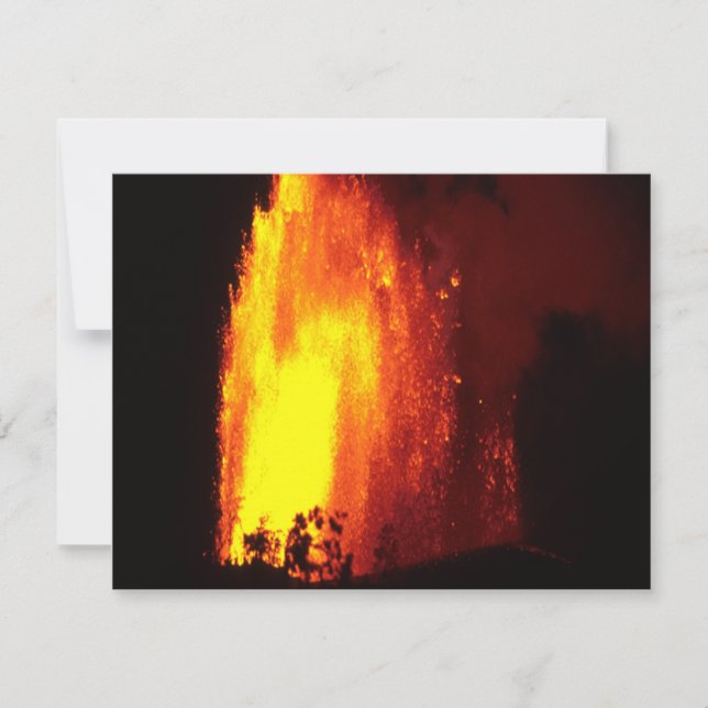 Invitation de lave volcanique hawaïenne (Devant)