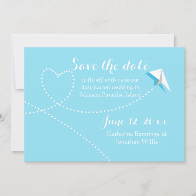 Invitation de l'avion papier Getaway (Devant)