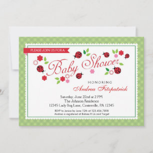Invitation de l'Baby shower Lady Bug