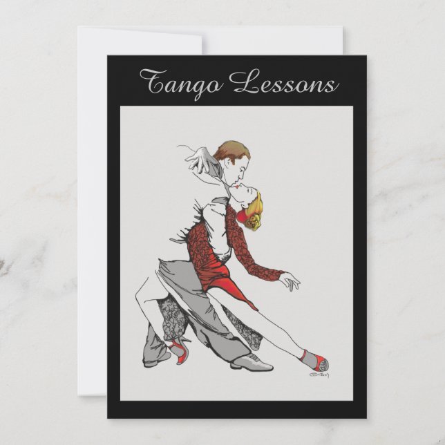 Invitation de leçons de tango (Devant)