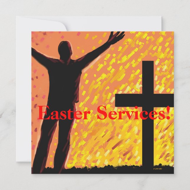 Invitation de l'église des Services de Pâques (Devant)