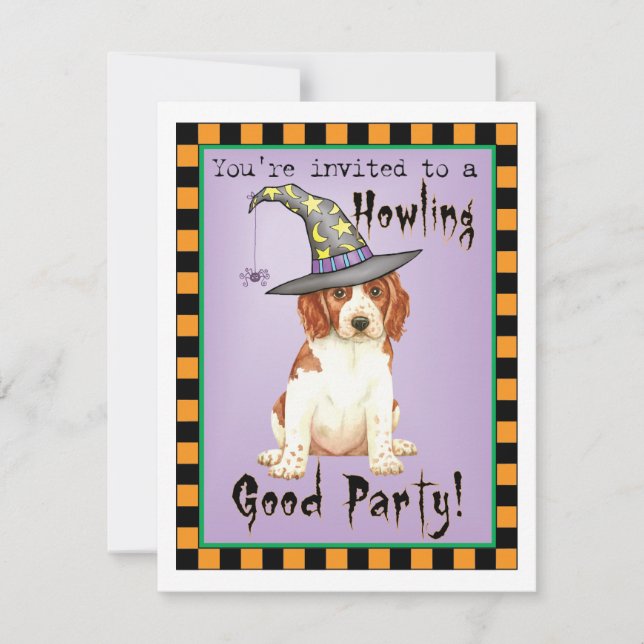 Invitation de l'espagne d'Halloween Welsh Springer (Devant)