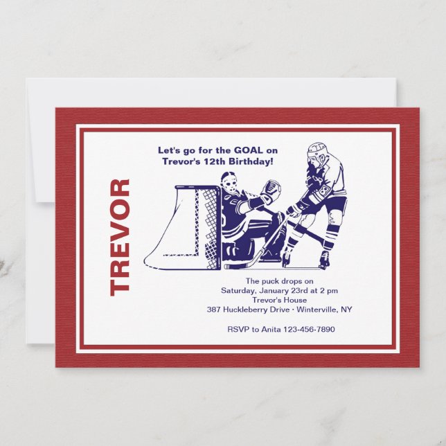 Invitation de l'étoile de hockey sur glace (Devant)