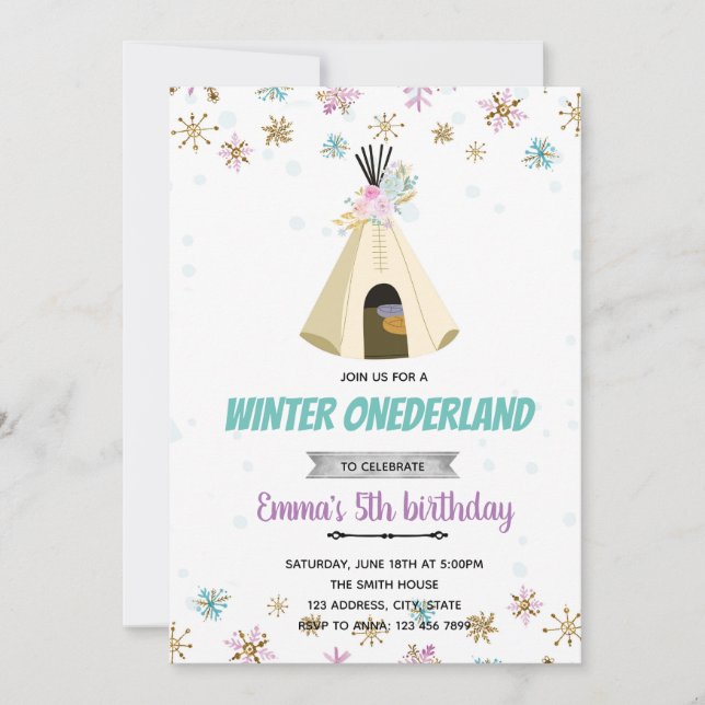 Invitation de l'hiver de Stwood onderland (Devant)