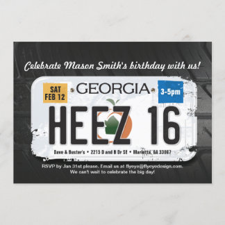 Invitation de licence Géorgie pour le 16e annivers