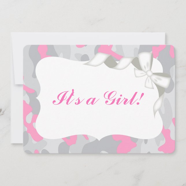 Invitation de l'invitation au Baby shower de camo  (Devant)